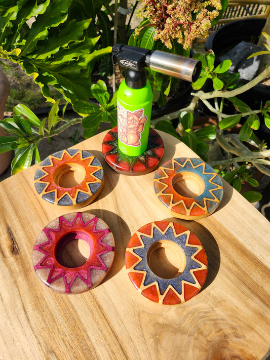 Starburst Pattern Torch Base