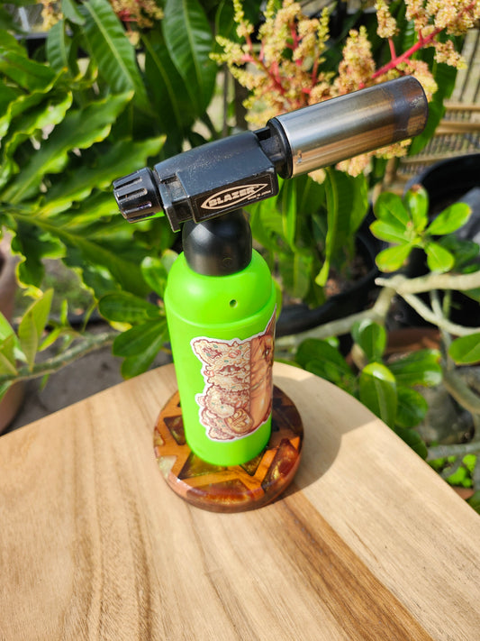 Epoxy and Tigerwood Torch Base