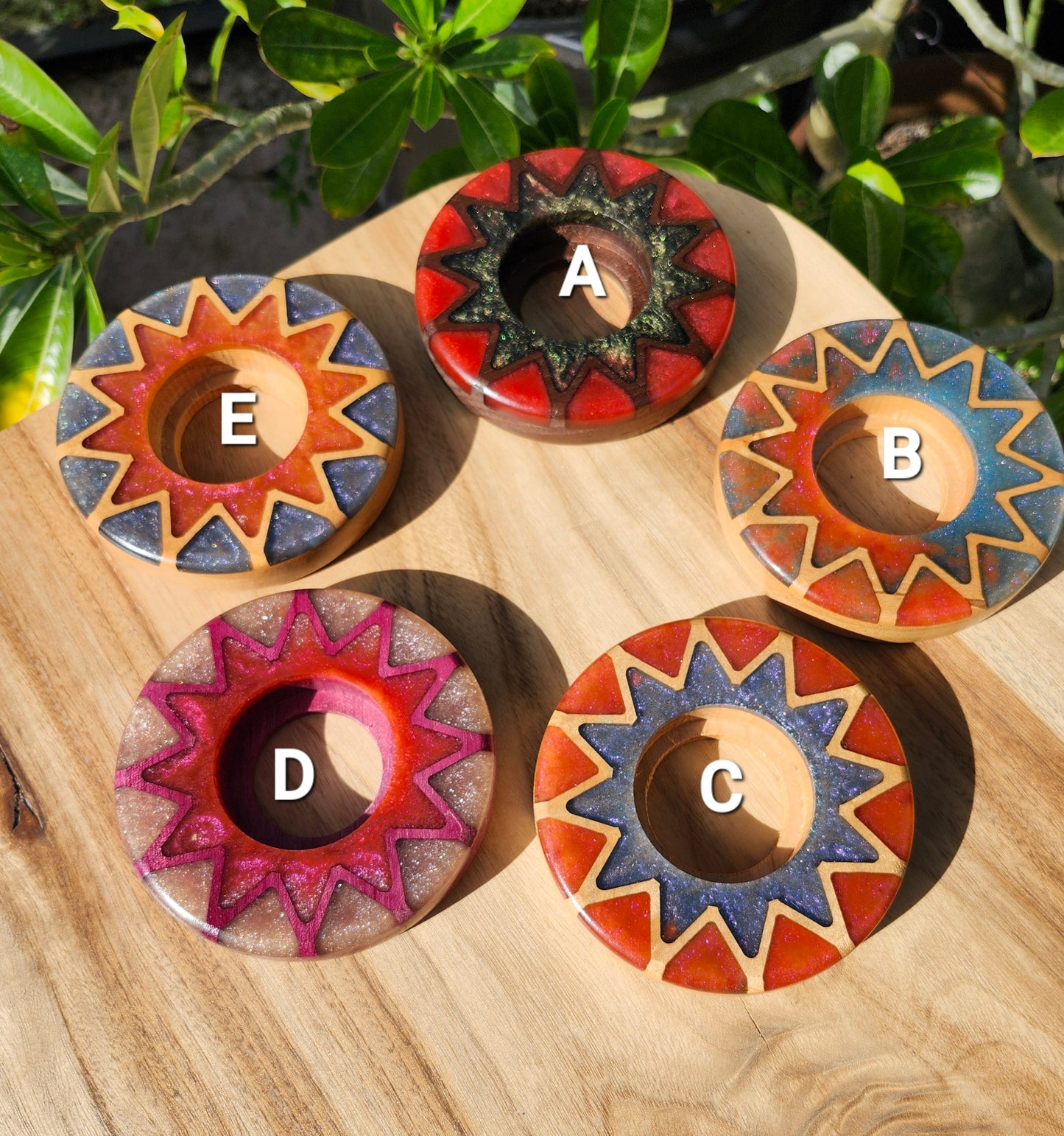Starburst Pattern Torch Base