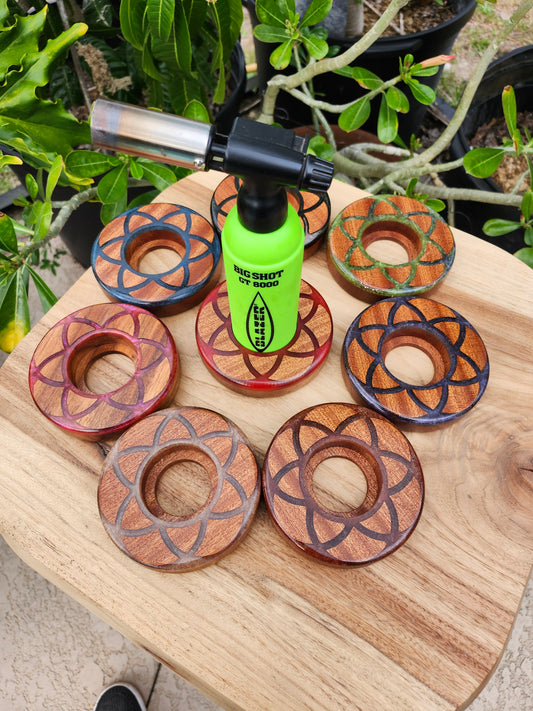 Seed of Life Torch Base - Sapele