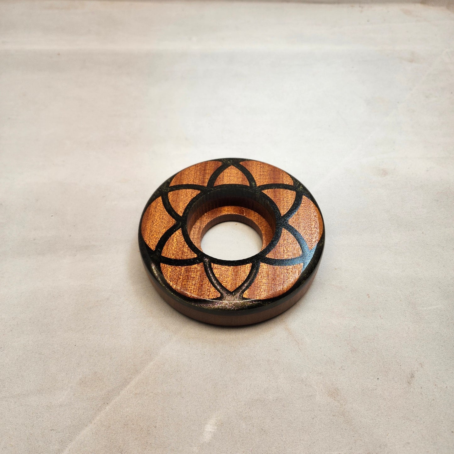 Seed of Life Torch Base - Sapele