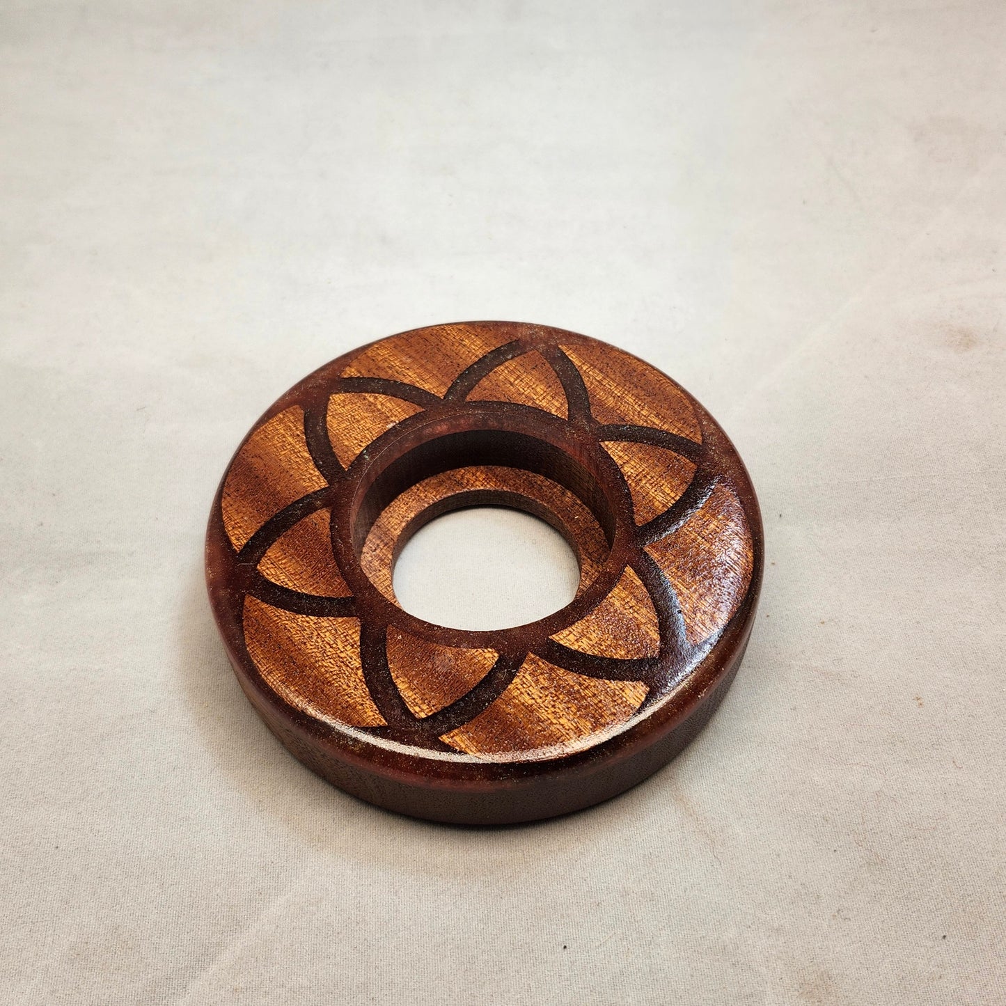 Seed of Life Torch Base - Sapele