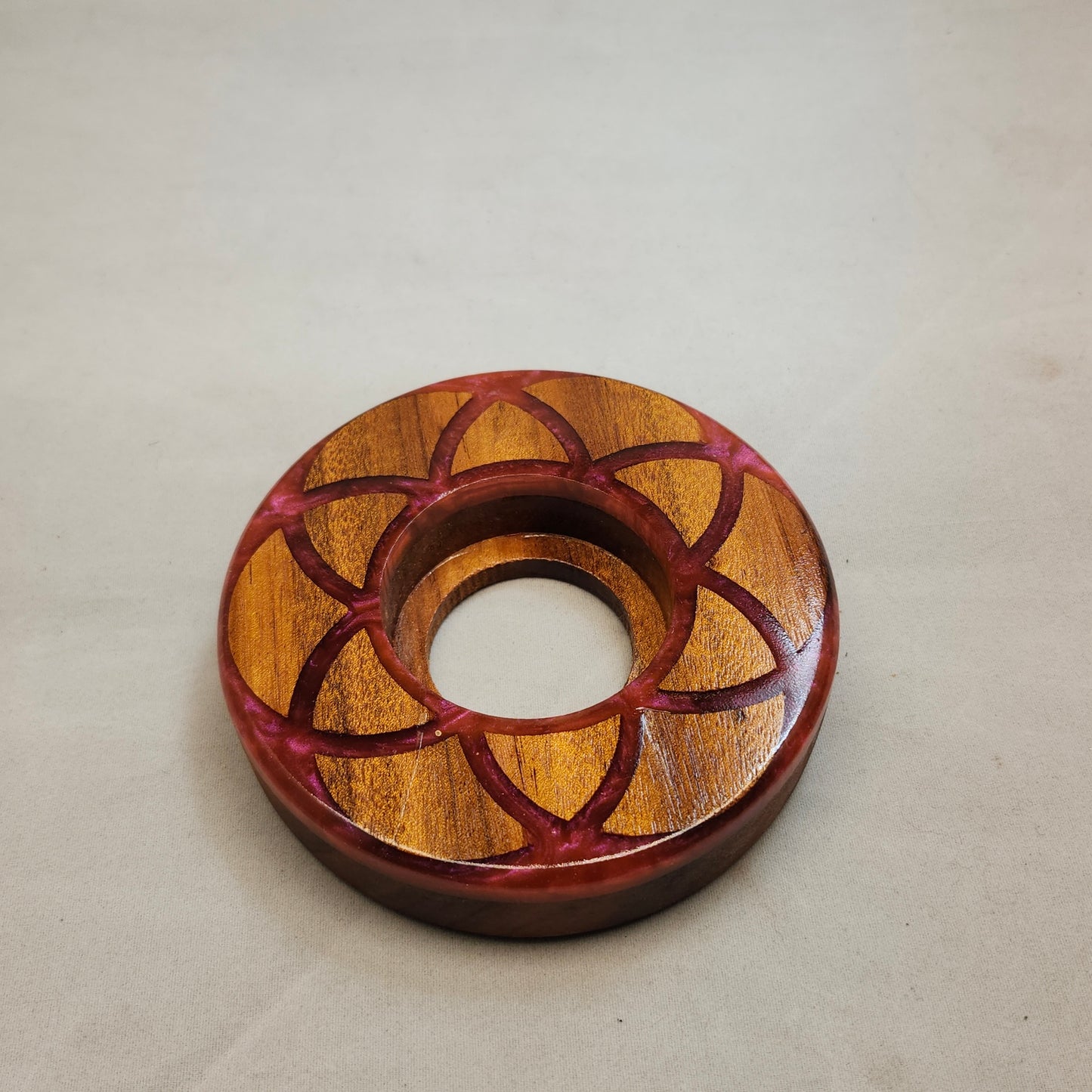 Seed of Life Torch Base - Sapele