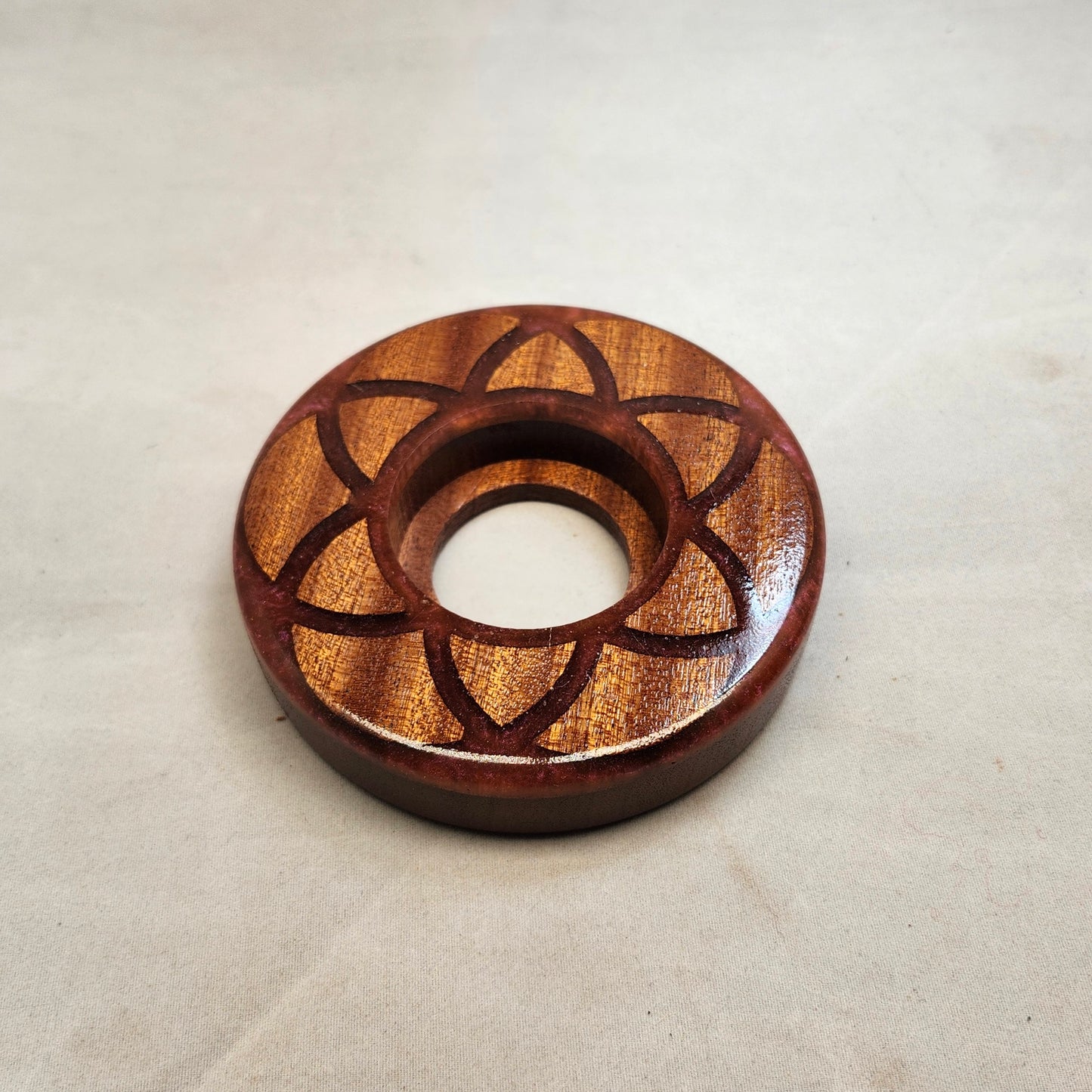 Seed of Life Torch Base - Sapele