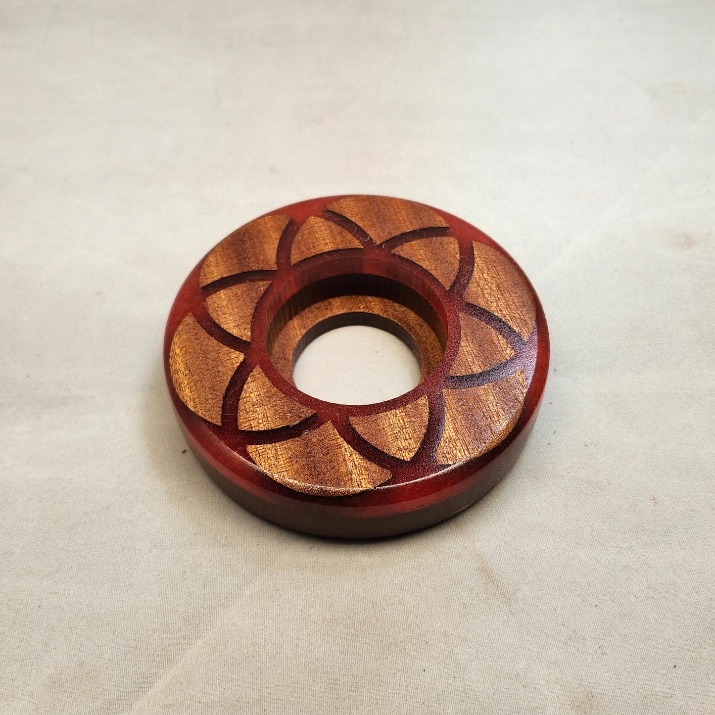Seed of Life Torch Base - Sapele