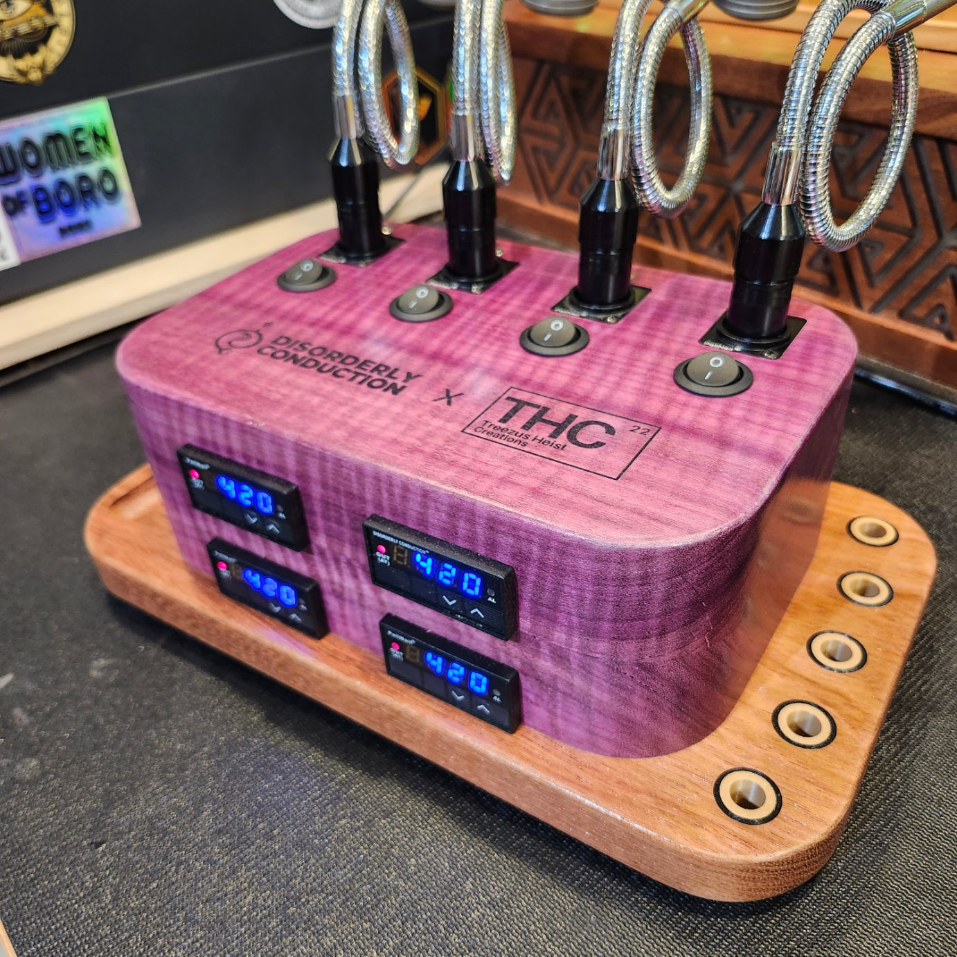 THC x Disorderly Conduction Heating Unit - QUAD FLAME PURPLE