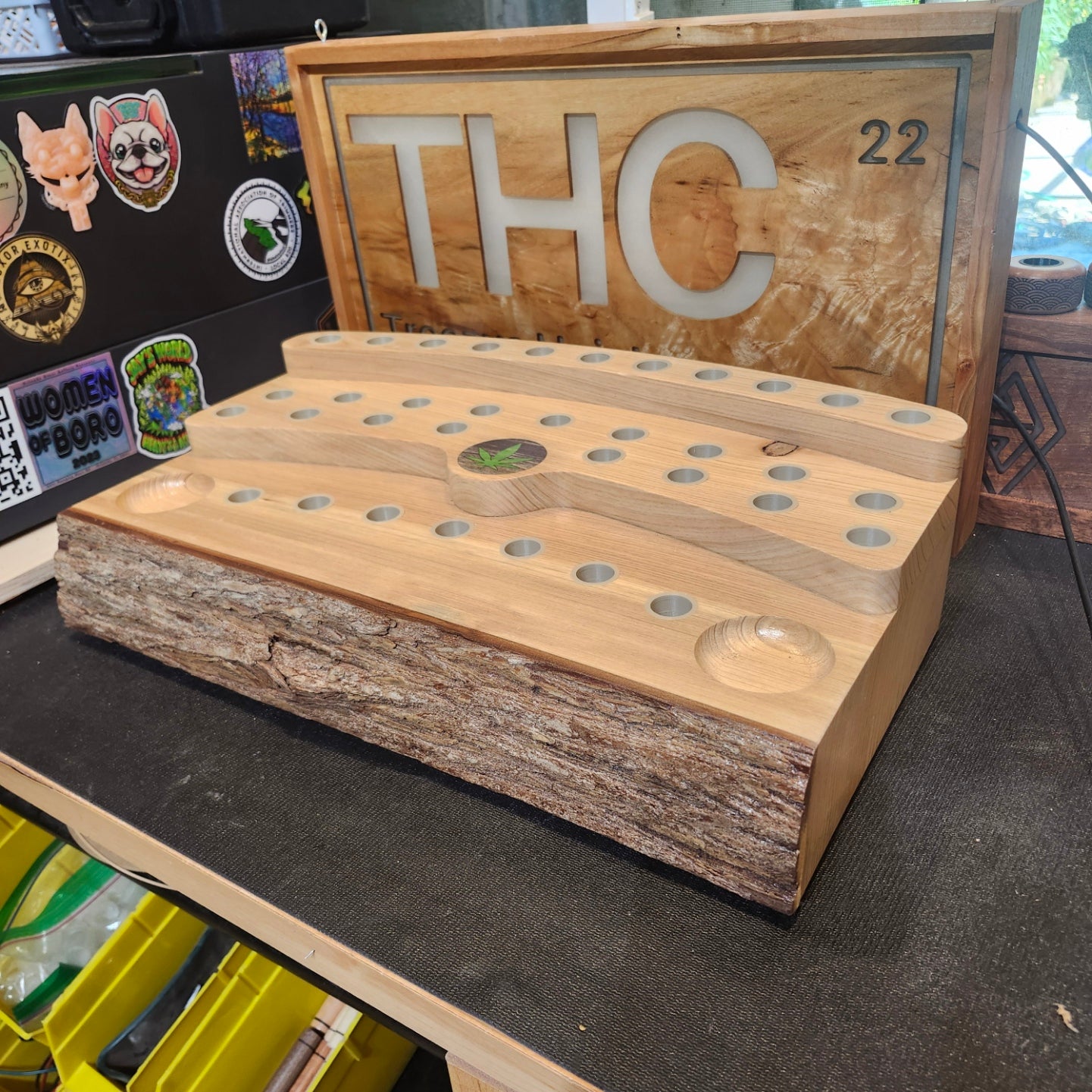 Live Edge Slide and Banger Display